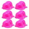 12x Kids Builder Hats Construction Costume Party Helmet Safety Cap Childrens Hot Pink