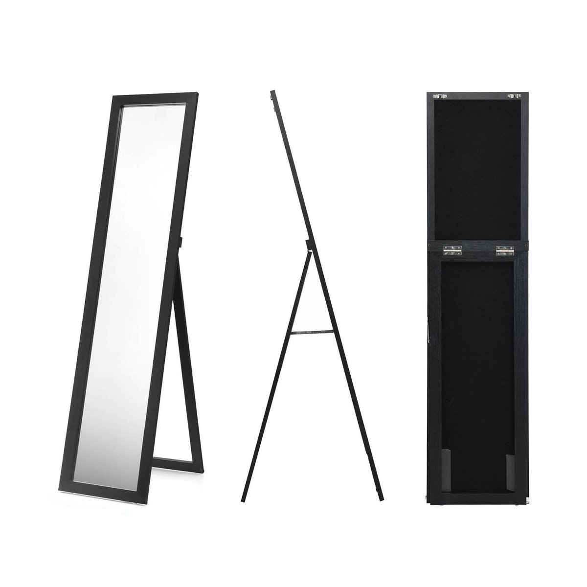 Costway Full-length Wooden Mirror Free-Standing Mirror Floor Mirror ...