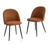 Oikiture Set of 2 Dining Chairs Accent Chair Armchair Kitchen Upholstered Linen