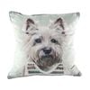 MM Linen Pawtrait Velvet Westie In A Vestie Home Decor Cushion 50x50cm