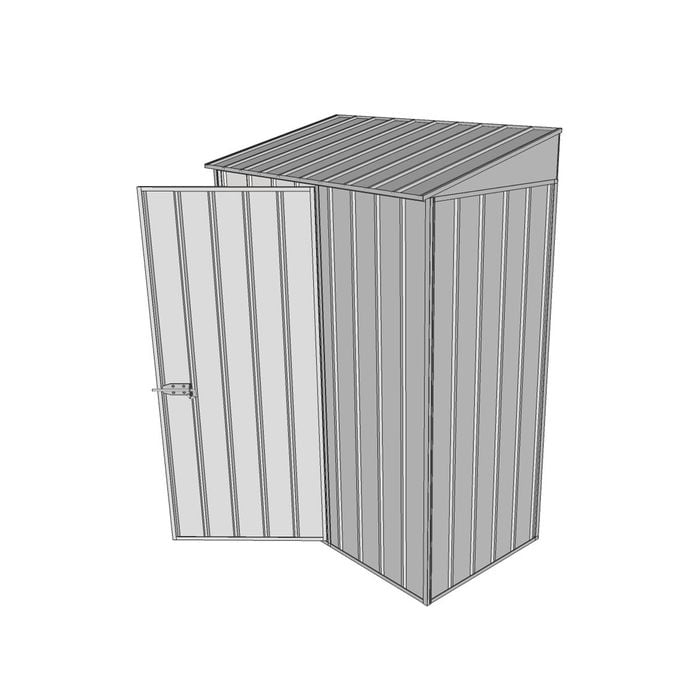 Build-a-Shed 1.5 x 0.8 x 2m Skillion Shed - Zinc
