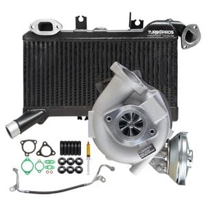 Upgrade Billet Turbo+ 60mm Intercooler And Genuine Oil Feed Pipe For Toyota LandCruiser 76 Series VDJ76R 1VD-FTV V8 4.5L