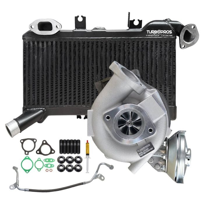 Upgrade Billet Turbo+ 60mm Intercooler And Genuine Oil Feed Pipe For Toyota LandCruiser 76 Series VDJ76R 1VD-FTV V8 4.5L