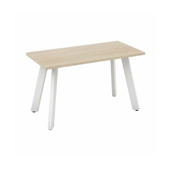 Olg Flare Table 4 Leg White Frame Nordic Maple Top L1800mm X W750mm