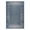 Fab Habitat 80x150cm Blue Pearl Floral Polypropylene Outdoor Rug
