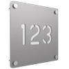 ProtectorAl 280 x 280mm Silver Matt ACM Cut Through Custom House Sign - 280mm x 280mm Silver Matt