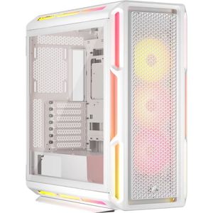 Corsair Icue Link 5000t Lx Rgb Mid-tower High-performance Pc Case - White, Atx, 450mm Gpu, 170mm Cpucooler, 360mm Rad, 3x Lx120