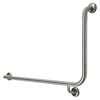 Metlam Australia 950mm x 600mm Satin Stainless Steel 90 Degree Left Hand Grab Rail