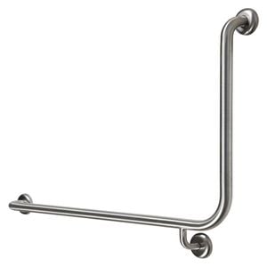 Metlam Australia 950mm x 600mm Satin Stainless Steel 90 Degree Left Hand Grab Rail