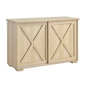 Melina Sideboard Cabinet 2 Sliding Doors Oak