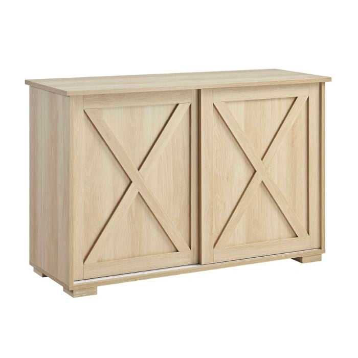 Melina Sideboard Cabinet 2 Sliding Doors Oak