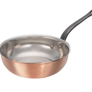 Matfer Bourgeat Copper Sauteuse - 280mm, Stainless Steel Interior, Cast Iron Handle
