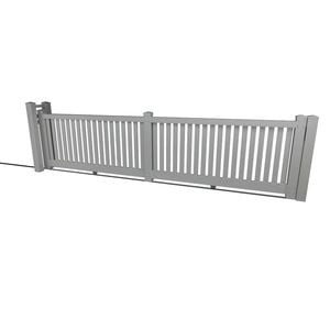 Think Fencing 4800 x 1160mm White Wren PVC Sliding Gate