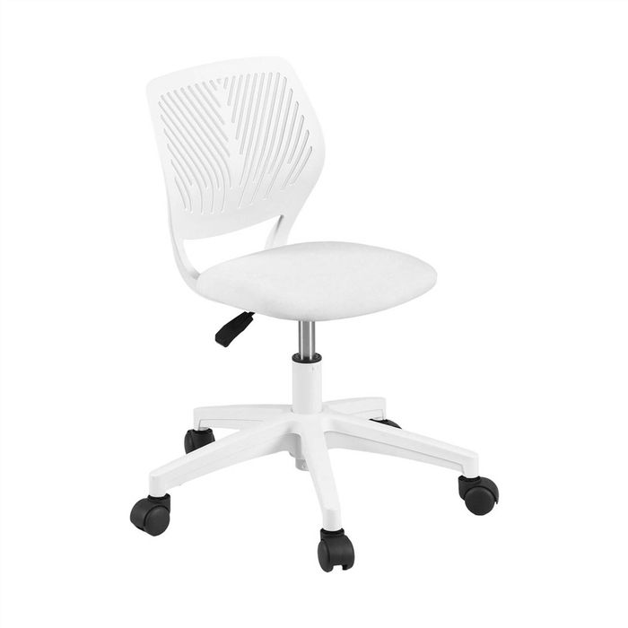 Artiss Ergonomic Office Chair Armless Study Chair Height Adjustable for Teens White