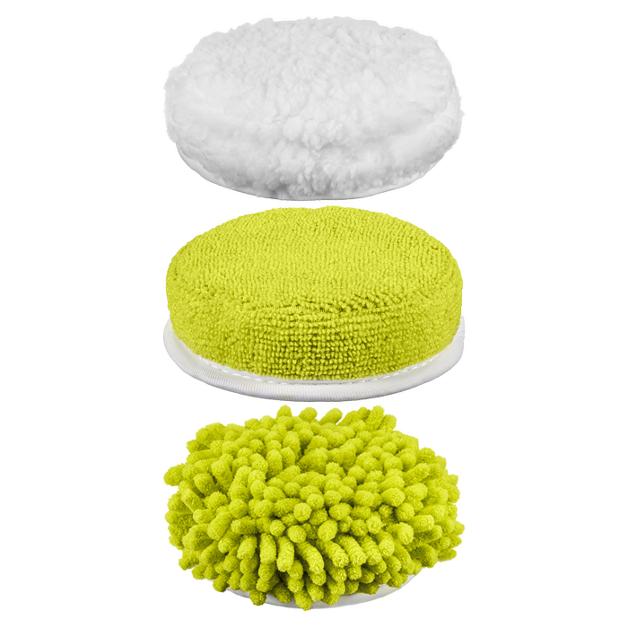 Ryobi 90mm 3 Piece Microfibre And Buffing Pad Set