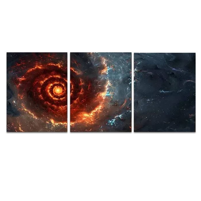 3pcs Swirls Of Galaxy Print 100% Australian Made 3 x 40x60cm  (Stretched)