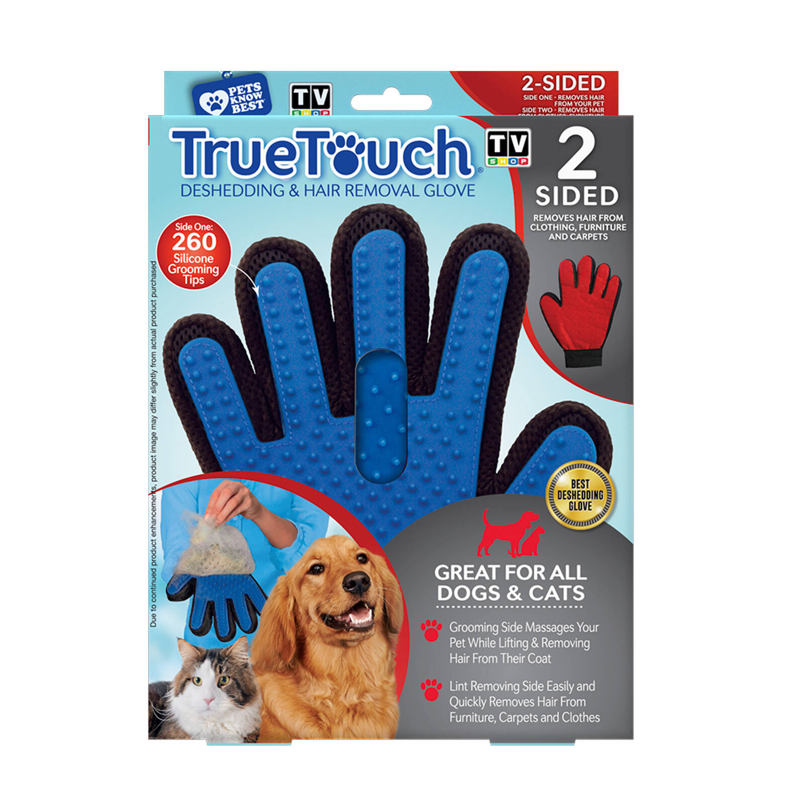 TV Shop True Touch 2 Sided Pet Grooming Glove Bunnings Australia