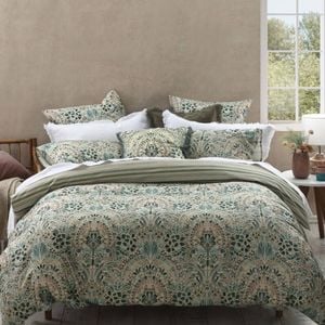 Mm Linen Andora 300tc Cotton Sateen Mosaic Art Bed Quilt Cover Set Super King