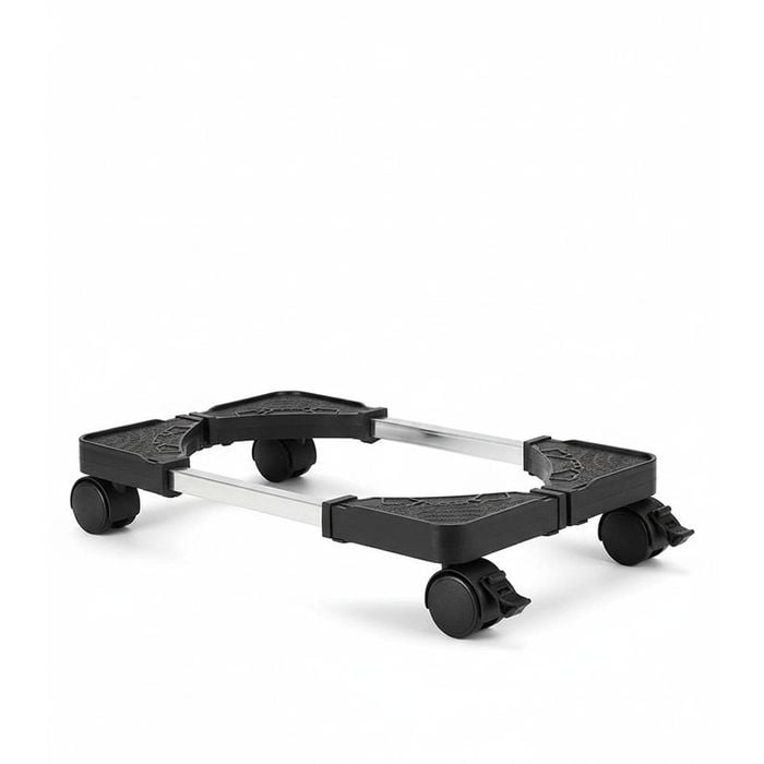 Mobile CPU Bracket, Adjustable Computer Tower, Rolling 4 Casters Black