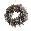 Lifebay Winter Red Berry Wreath for Door Wall Decor