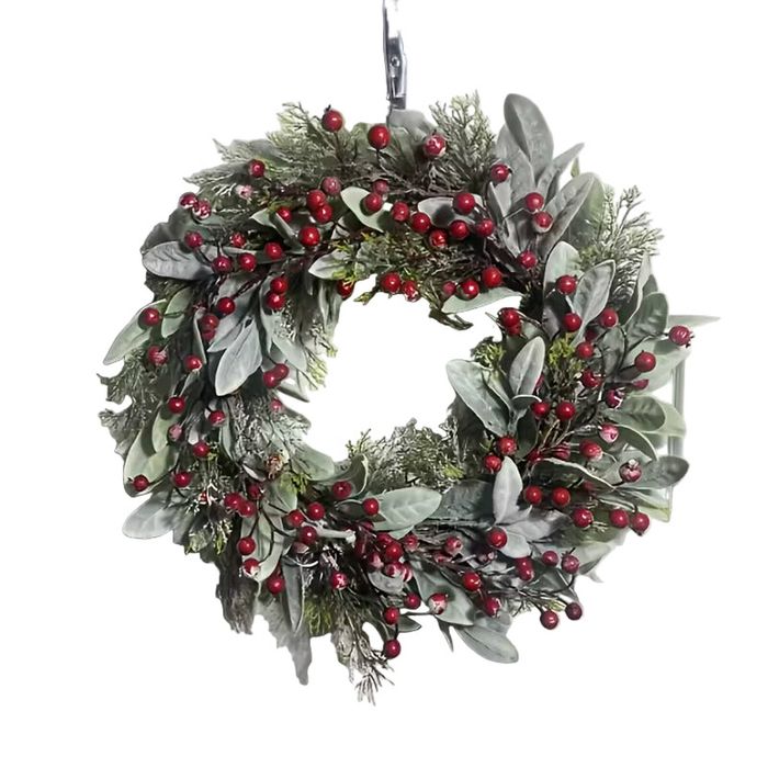 Lifebay Winter Red Berry Wreath for Door Wall Decor