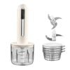 Catzon Electric Garlic Chopper Usb Rechargeable Cordless Vegetable Masher-white