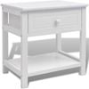 vidaXL Bedside Cabinet Wood White Bedroom Lamp Nightstand Drawer End Table