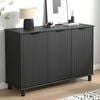Sorrento 3 Door Sideboard Cupboard - Woodgrain Black