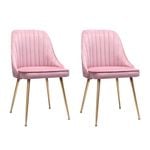 2x Dining Chairs Pink