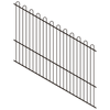 ProtectorAl 1201-2400W x 1800H Satin Black Loop Top Pool Fence Panel Raked 16-30º - Black