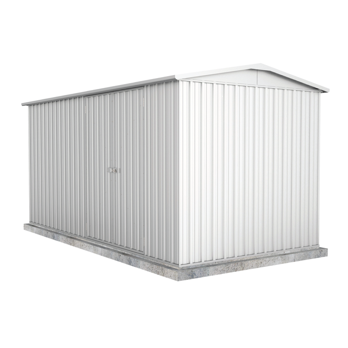 Absco Sheds 4.48mW x 2.26mD x 2.30mH Surfmist Double Door Highlander Garden Shed 