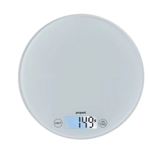 Propert Disque 3 Tempered Glass Kitchen Scales in White