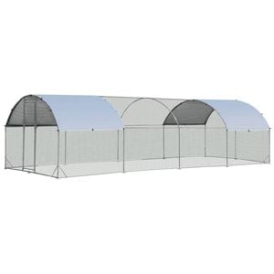 Costway Large Walk-in Chicken Coop Farm 7.6x2.8x1.95m