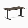 Desky Dual Bamboo Sit Stand Desk Matte Black Frame 150cm