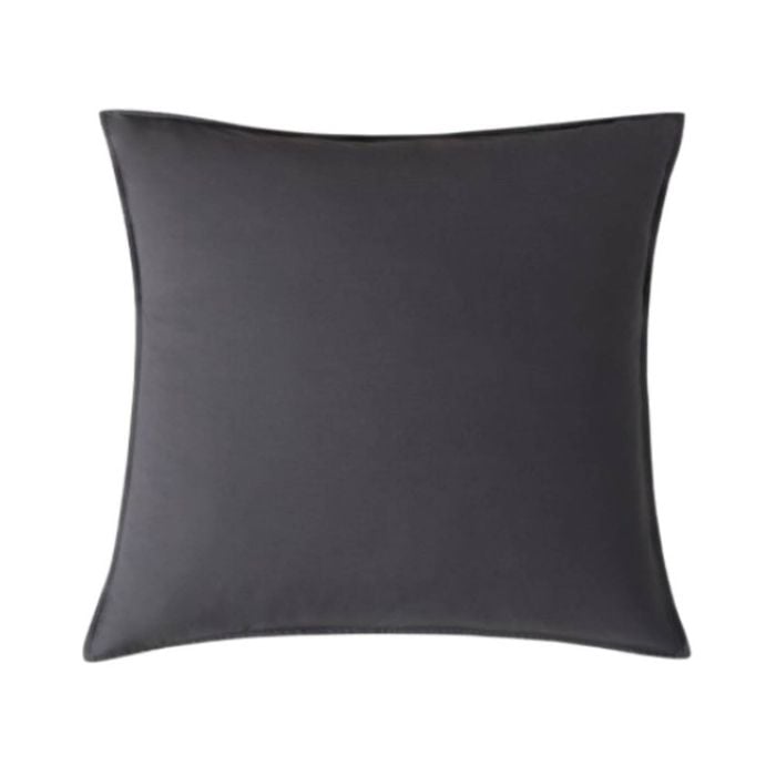 Gioia Casa Vintage Washed 100% Cotton European Pillowcase 1 Pc - CHARCOAL