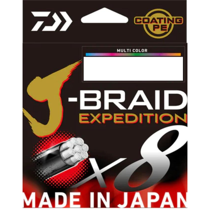 Daiwa J Braid Expedition x8 500m Multi Colour Braid Fishing Line 60lb