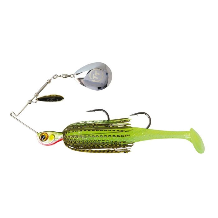 TT Lures 3/4oz Tornado+ Double Colorado Rigged Spinnerbait Lure - MOSSY