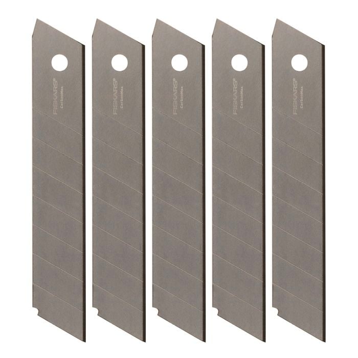 Fiskars 18mm Pro CarbonMax Snap Off Utility Blades - 5 Pack