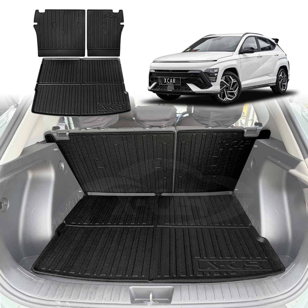 Boot Liner Back Seat Protector for Hyundai Kona 2023-2025 All Weather ...