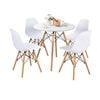 Costway 5pcs Dining Table Set Wood Dining Table Chairs Home Furniture White