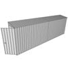 Build-a-Shed 0.8 x 6 x 2m Single Hinged Door Skillion Shed - Zinc