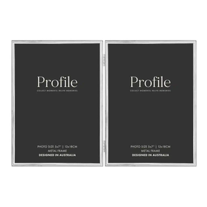 Profile - Habitat 5x7 Photo Frame (2) Vertical - Silver