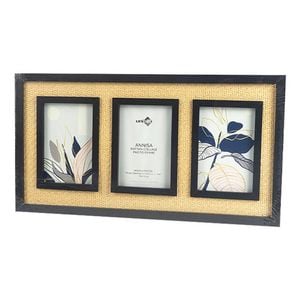 Unigift Annisa Rattan Wooden Picture Photo Frame 10x15cm Black&Natural