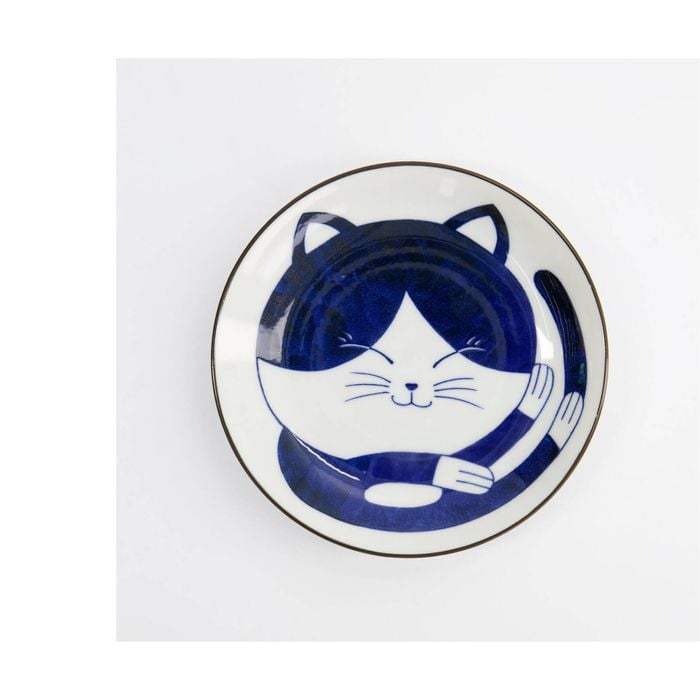 Tokyo Design Plate Kawaii Cat Porcelain 16.5cm Microwave Safe Gift Boxed