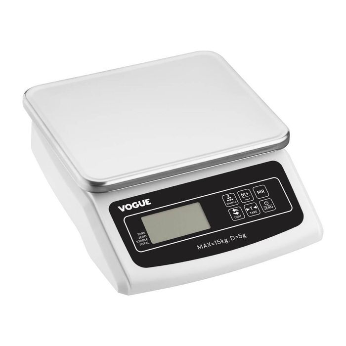 Vogue Digital Platform Scale Weighstation Electronic Stainless Steel 15kg