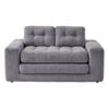 Ufurniture 142cm Convertible 2 Seater Sofa Bed w/ 2 Pillow Boneless Corduroy Loveseat Floor Sleeper Sofa Grey