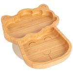 Tiny Dining Bamboo Llama Baby Feeding Plate with Suction Cup - Beige