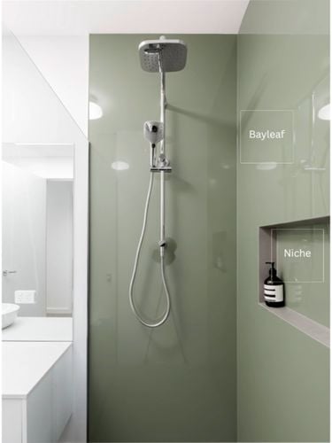 Bellessi - Bathroom Image Gallery - Bayleaf Shower Wall and Niche