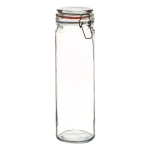 Argon Tableware Glass Spaghetti Jar - 2l/70.3oz - 4 Colour Seals Airtight Kitchen Storage Container Preserving Jar