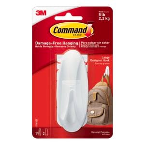 Command Large White Designer Hook
